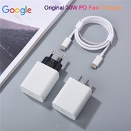 Google 30W PD Fast Wall Charging Adapter for Google Pixel 8 7 6 5 17 16 Pro 16A 4A 5A 6A XL XXL EU U