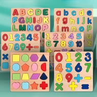 Alphabet Blocks Puzzle Wooden ABC Educational Puzzle Toy Board Jigsaw Puzzle Wooden Blocks Shape Numble Toys