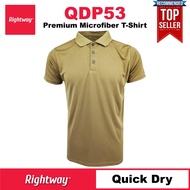 【PREMIUM】 RIGHTWAY Baju Polo Tshirt Jersey Microfiber Berkolar Lelaki Murah QDP53 KHAKI