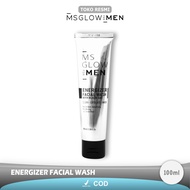 [Kemasan Baru] MS Glow For Men Sabun Wajah Energizer Facial Wash 3in1 Wash Scrub dan Masker