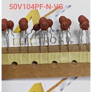 (Combo of 20) Non-polar ceramic capacitor 104 104pF 50V brown - 104P brown ceramic capacitor with hi