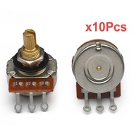 10Pcs 500K/250K Guitar Pots 19mm Long Split Shaft Guitar Potentiometer A500K/B500K Volume/Tone Poten