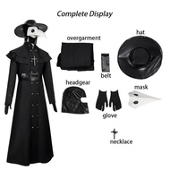 Halloween Adult Medieval Steampunk Style Plague Doctor Costume Bird billed Crow Long billed Mask Cos