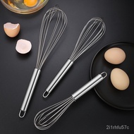 Stainless Steel Eggbeater Manual Commercial Egg Cream Stirring Rod Small Blender Egg-Whisk Egg Beater Stirring Spring