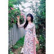 Ao dai Set with branches and leaves