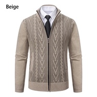 Cozy Up Jacquard Sweaters for Men Cardigan Jackets Autumn Casual Zipper Business Knitted Sueter Masc