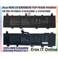 ASUS ROG Zephyrus Duo 15 GX551 GX550LXS GX551QS TUF FX766IU FX566IV FA506IV C41N1906-1 C41N1906 Batt
