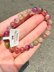 小資本莫蘭迪混色彩碧璽7.5mm17.40g碧璽旺夫石