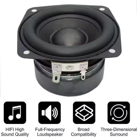 New 2 Inch 3 Inch Subwoofer Speaker 4 Ohm 15W Convex Cap Speakers Audio Loudspeaker DIY Bookshelf Sp