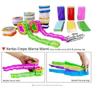 Contents: 12 colorful crepe paper / decorative crepe paper decoration / Crepe paper cut sewing