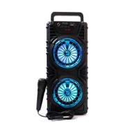 "Ready Stock" Stereo Dual party Speaker Portable Wireless With Mic BS-232
