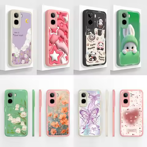 For Vivo V70 Lite Y500 iQOO Z11 T5 Pro 4G 5G Case Moon Star Shockproof Camera Protection Unique Bump