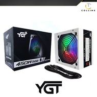450W RGB YGT 80+ POWER SUPPLY | Double-sided Soldering Firm and Sturdy | Big Capacitor | Precisely I