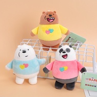 We Bare Bears Plush Doll Keychain  Cute Cartoon Bag Pendant Ornament Bag Charms