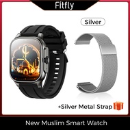 Fitfly Muslim SmartWatch M77 MAX - 114 surah Al-Quran Jam Tangan Pintar Pria Wanita dengan Adzan Rem