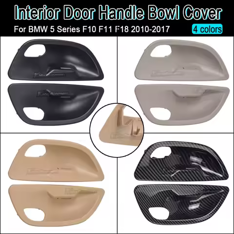 Carbon Fiber Interior Door Panel Opening Handle Bowl Cover Trim Replacement For BMW 5 Series F10 F11