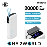 CUKTECH PB200N 55W Power Bank β 20000mAh Built-in Cable High-Speed Charging Airline Safe Versatile &