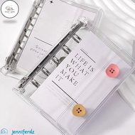 OGO M5 binder, Transparent 5-hole Loose leaf notebook, Portable Multiple Colors PVC double-buckle Mi