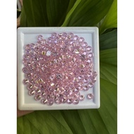 CZ cubic zirconia pink round 3.00mm-100pcs(CZ Diamond) Russian Diamond Shape 3.00 Mm (100 Beads) Zir