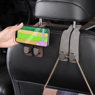 Durable Suede Car Hook Metal Backrest Dual Hook Interior Accessories