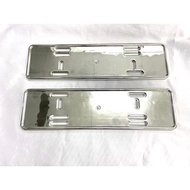 2PCS QUALITY Chrome UNIVERSAL CAR NUMBER PLATE HOLDER LICENCE PLATE FRAME 4” X 16” INCH