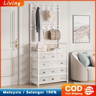 Shoe And Hat Rack Rak kasut kalis debu pelbagai fungsi Hanger Clothes Rack Hallstand 衣帽架