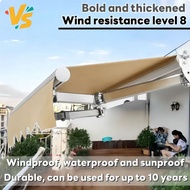 VS Brand Manual Retractable Awning for Patio Sun Shade, Patio Awning Retractable Fully Assembled Man