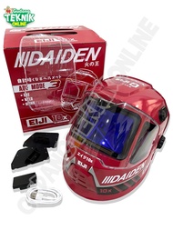 Helm Las Kedok Otomatis Auto Dark DAIDEN EIJI 10X / Helmet Topeng Kedok Las Pelindung Kepala Kaca Au