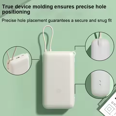 Shockproof Silicone Case for Xiaomi Built-in Cable Power Bank 20000 33W PB2033MI Power Bank Dustproo