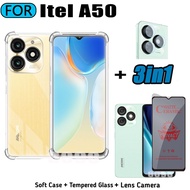ITEL A50 4G Transparent Shockproof Phone Case For ITEL A70 RS4 Anti Spy Privacy Full Coverage Screen