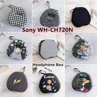 【In Stock】For Sony WH-CH720N Headphone Case Simple Cartoon Headset Earpads Storage Bag Casing Box