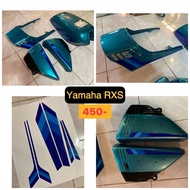 สติ๊กเกอร์ Yamaha RXS ถังน้ำมัน 1 คู่ กระเป๋าข้าง 1 คู่ ท้าย 1 คู่ ต้องการเปลี่ยนสีลายแจ้งทางแชท