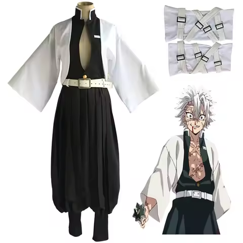 Anime Shinazugawa Sanemi Cosplay Uniform Costume Shinazugawa Genya Kimono Kendo Suit