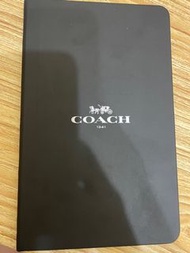 Coach全黑質感筆記本