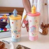 Creative Large Capacity Insulated Cup for Women, New Cold-Keeping Coffee Cup, Portable Tea Cup, High