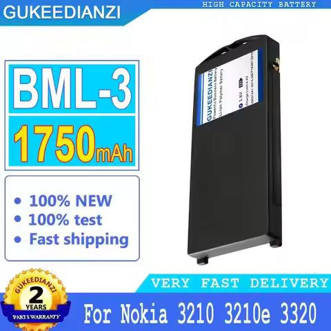 For Nokia 3210 3210e 3320 Bml-3 Reliable Power Supply 1750mAh Mobile Phone Battery
