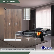 Mesra-bedroom set/almari 3pintu/katil besi/3door wardrobe/queen size katil besi/single katil besi/bedroom set murah