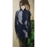 TEMPAHAN KEMEJA BATIK SUTERA CREPE LUKIS KELANTAN XS - 7XL