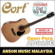 Cort AD810E Acoustic-Electric Guitar w/Bag, Open Pore (AD810E OP / AD-810E)