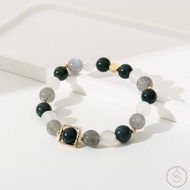 重生 | 水草瑪瑙 拉長石 白瑪瑙 | 天然水晶手鍊