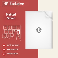 Sticker Laptop HP Matte Silver Clear Sides Skin 14 15.6 13 Inch Case HP Pavilion 14S 14-DV 14-EC 14-