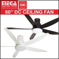 KDK U60FW 60" DC CEILING FAN WITH LED LIGHT (Free basic installation) SHORT PIPE