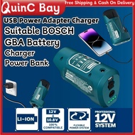 Battery Adapter Charger Bosch Power Bank 10.8V 12V Lithium Battery USB DC Output Type-C Input Port