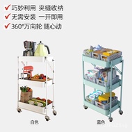 Xinjinyuan Multi-Purpose Storage Rack Household Kitchen Trolley Storage Rack Gap Folding Trolley Factory Wholesale