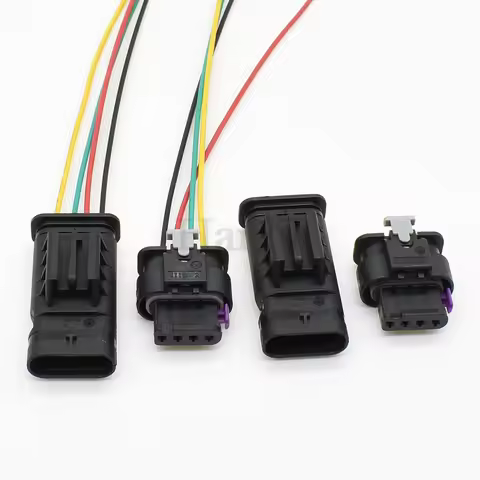 1 Set 4 Pin 1-1718645-1 Female Male Auto Wire Harness Plug For AUDI VW Car Fuel Injector Intake Pres