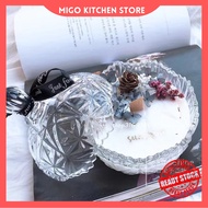 MIGO.Cleansing Degaussing Bowl and Natural Crystals Degaussing Stone 玻璃水晶消磁碗 纯天然水晶消磁石Crystal Bowl /C