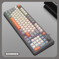 FIREWOLF K82 mixed ledlight 94 key contrast color wired mechanical feeling gaming keyboard