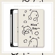 For IPad Pro 11 Case with Pencil Holder Cartoon Cute Ipad Air 1st 2nd 3rd 4th 5th Generation Cover 2022 10.9 Inch Ipad 10th 9th 8th 7th 6th Gen Case Ipad Mini 1 2 3 4 5 6 Casing