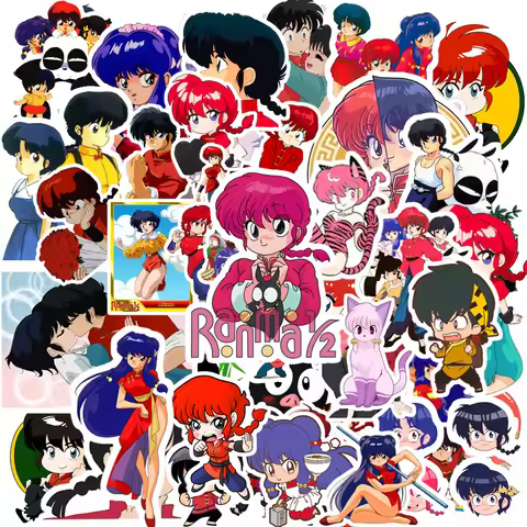 10/30/50pcs Ranma 1/2 Anime Stickers Ranma Akane Cartoon Sticker Aesthetics Laptop Luggage Phone Ska