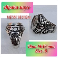 Super alpaca burnt alpaca agate ring.23